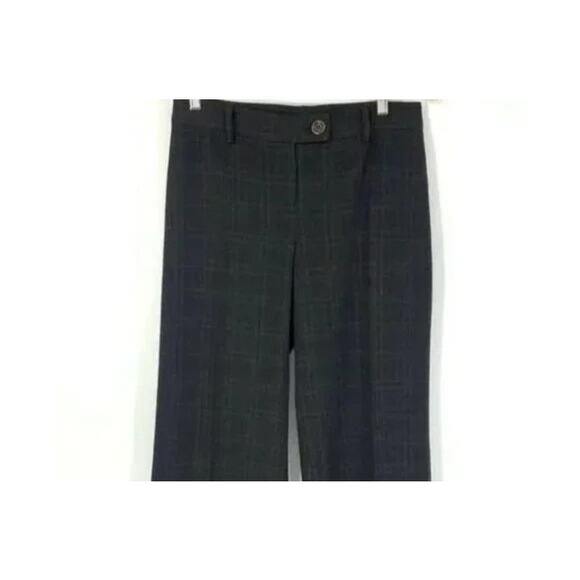 CAbi Straight Wide Leg Trouser Dress Pant Career Belt Loop 8 Brown Grey Plaid - Picture 2 of 14